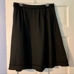 Black winter skirt with pockets